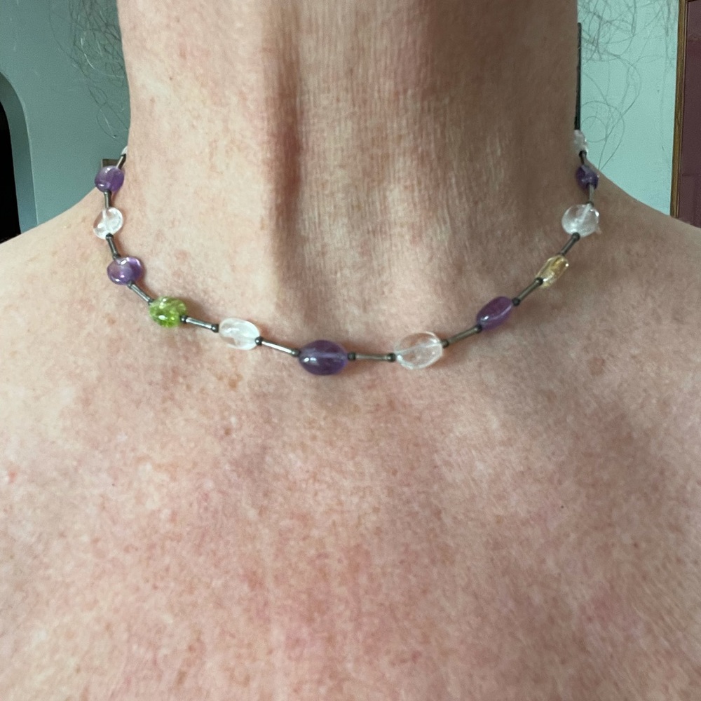 Multi-stone necklace 16”